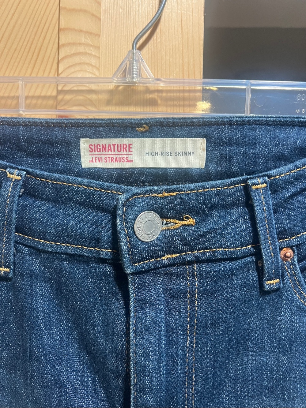 Signature by Levi Strauss High-Rise Dark Blue Women's Jeans size 12m - Picture 2 of 9